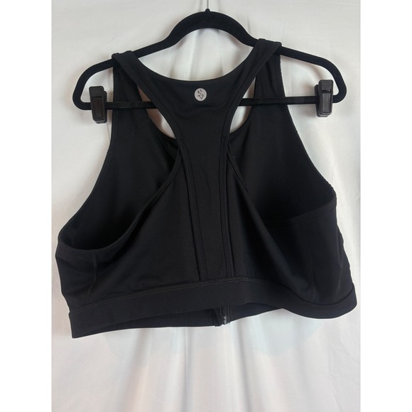 TORRID ACTIVE Black Zip Front Racerback Sports Bra Plus Size Torrid 4 - Picture 5 of 7